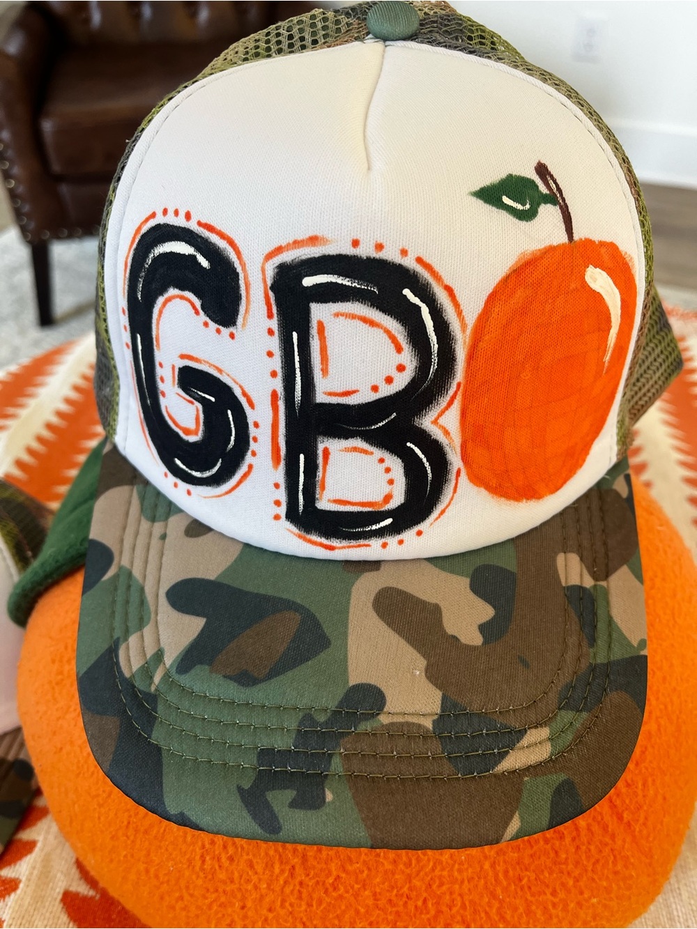 Hand Painted Tennessee Vols GBO Camouflage Trucker Hat